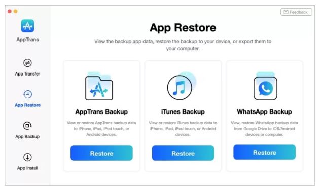 AppTrans أداة مجانية لنقل بيانات التطبيقات لنظامي iOS وAndroid