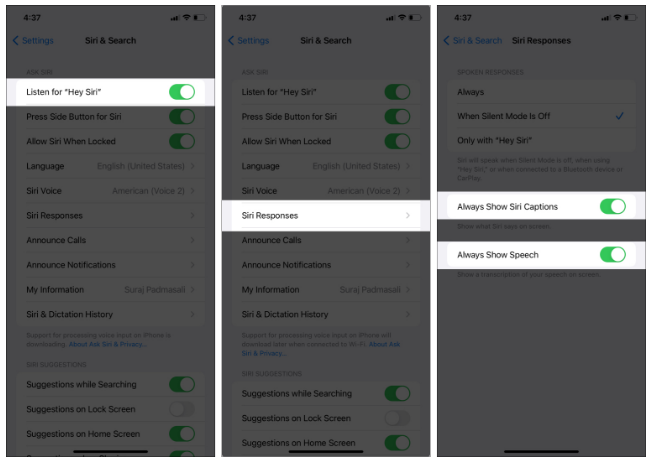 كيفية استخدام Siri في وضع عدم الاتصال على iPhone وiPad في ios 15
